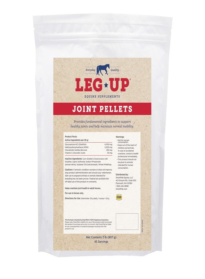 SmartEquine Leg Up Joint Pellets | Joint Support Supplement For Horses | Glucosamine Chondroitin Sulfate and Antioxidants Formula With No Added Sugar | Ideal For Light Work Horses | 45 Servings | 2 lb - Image 1
